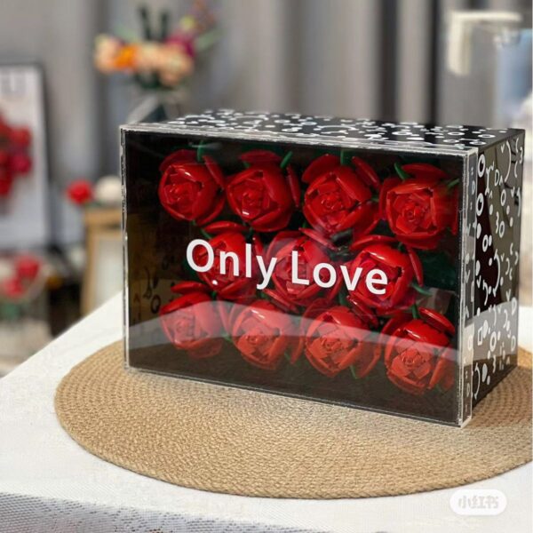 Electrib Rose Building Block Bouquet 0W 0V 0Ah 0km/h 0km 0" Decorative Assembly Gift - obrazek 4