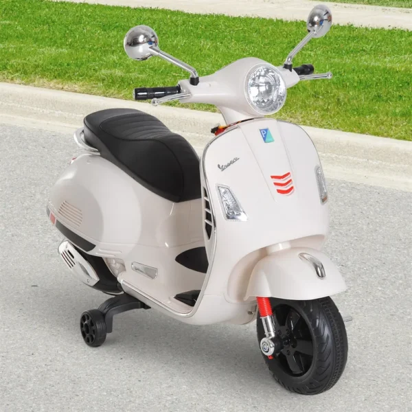 Homcom Children's Electric Motorcycle Car Tricycle Vespa Battery Powered Electric Scooter with Light Mp3 USB Children 3-6 Years - Image 2