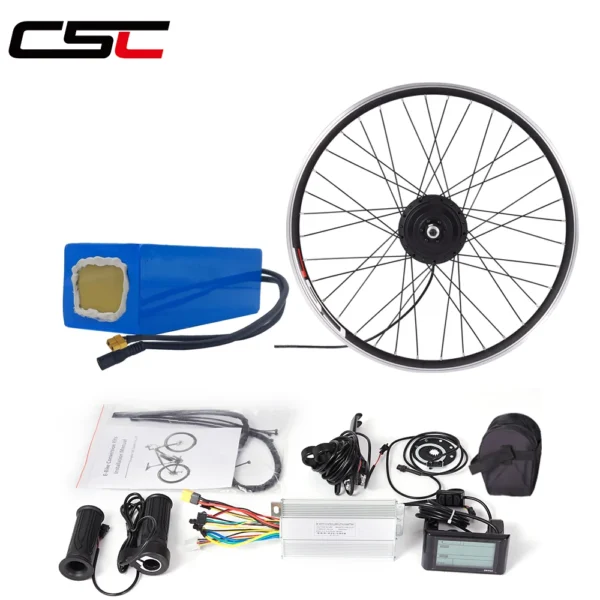 Zestaw do konwersji roweru elektrycznego z akumulatorem 48 V 10,4 Ah Silnik koła przedniego i tylnego 48 V 1000 W Obręcz MTX do roweru elektrycznego