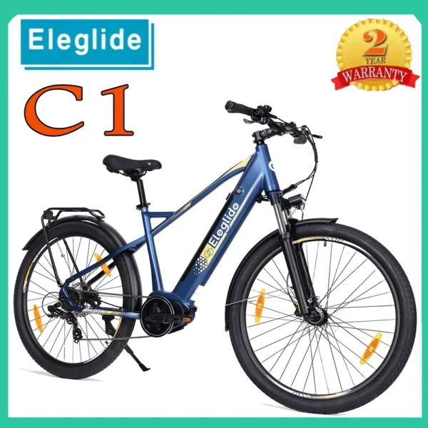 Eleglide C1 27.5" Adult Electric Bike 150km Range 250W Mid-Drive Motor 16V 14.5Ah Battery Electric Road Bikes Electric Bicycle