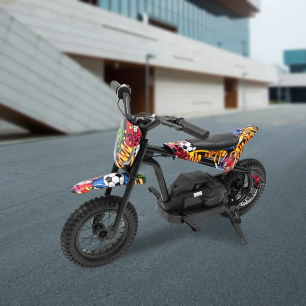 Kids Electric Motorcycle 150W 24V 3.0AH Battery Dual Speed LED Lights for Children Over 6 Years Black Colorful - Image 3