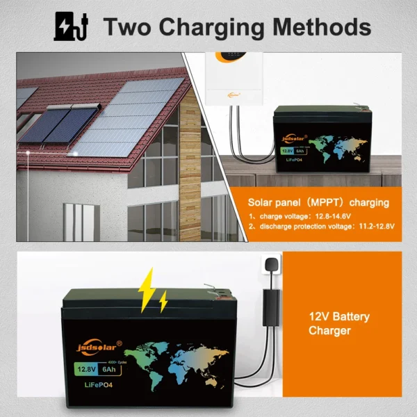 Gaiaray 6Ah 12V LiFePO4 Battery - Pilt 6
