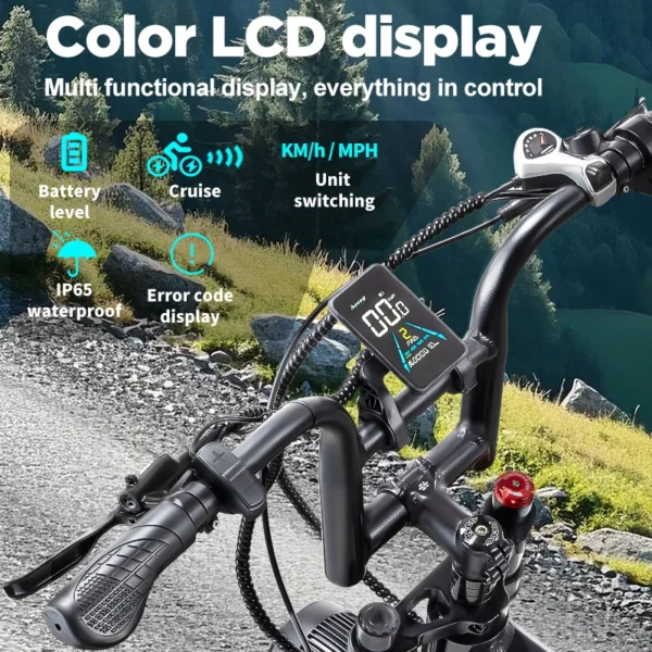 RANDRIDE YX20M Electric Bike 48V20AH Battery 2000W Dual Motor CST 20*4.0" Tire 52km/h Electric Bicycle Mountain off-road e bike – Image 4