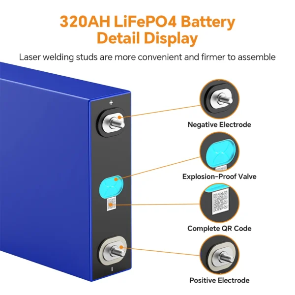 GaiaRay LF304 304Ah 3.2V LiFePO4 Battery Cells – Image 3