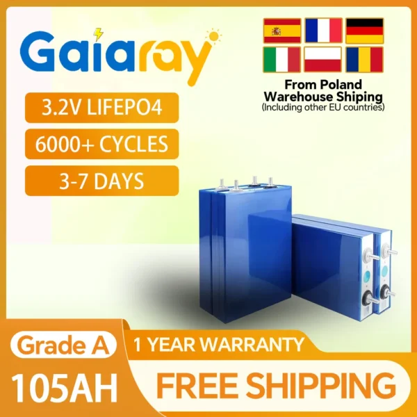 Gaiary EVE 3.2V 105AH akuelemendid