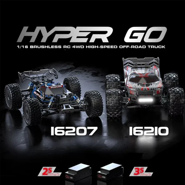 Hyper Go MJX Genuine License 16208 16210 1/16 4WD RC Car 55KM/H Brushless RC Racing Car Remote Control Cars Off-Road Truck Toys - Image 2