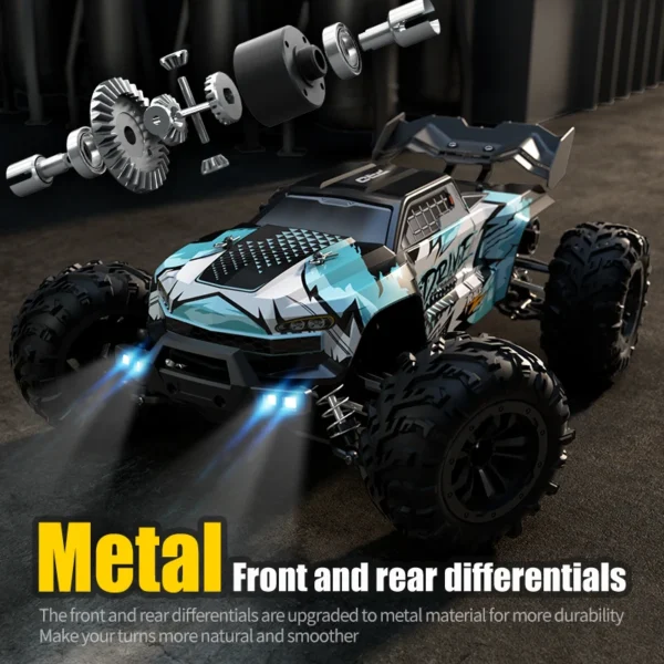 WLtoys 16101 Pro 1:16 75KM/H 4WD RC Car With LED Light 2.4G Remote Control Cars High Speed Drift Monster Truck for Children Gift - Kuva 4
