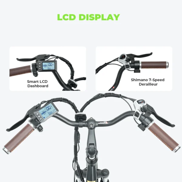 isinwheel U2 500W 36V 13Ah 30-50km/h >60km 26" City Commuter Electric Bicycle - obrazek 2