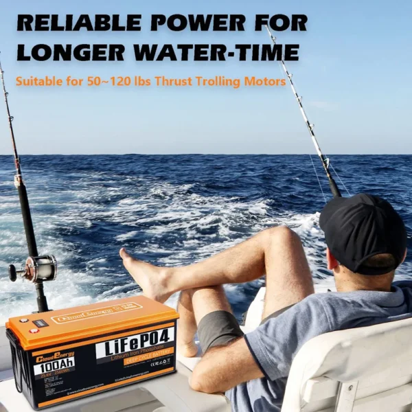 Cloudenergy CL24-100 24V 100Ah LiFePO4 Battery Pack, 2560Wh Energy, 6000+ Cycles, Built-in 100A BMS, Support in Series/Parallel – Image 5