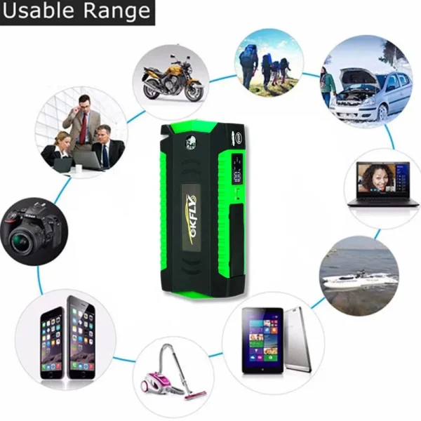 GKFLY 18000mAh Car Jump Starter Power Bank 1200A Portable Charger Car Booster For 12V Car Emergency Booster Starting Device – Bild 3