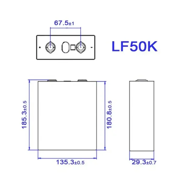 GaiaRay EVE LF50K 50Ah 3.2V LiFePO4 Battery - obrazek 5