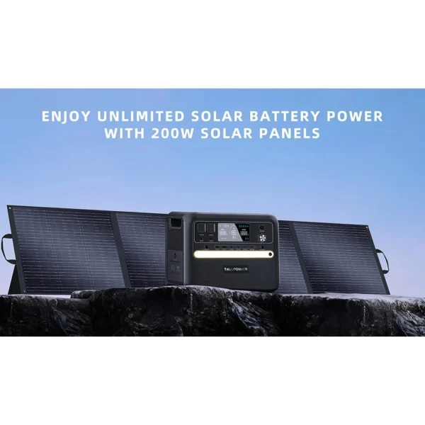 TALLPOWER TP200 200W Portable Foldable Solar Panel Solar Charger 24% Energy Conversion Efficiency solar panel support kit - Pilt 4