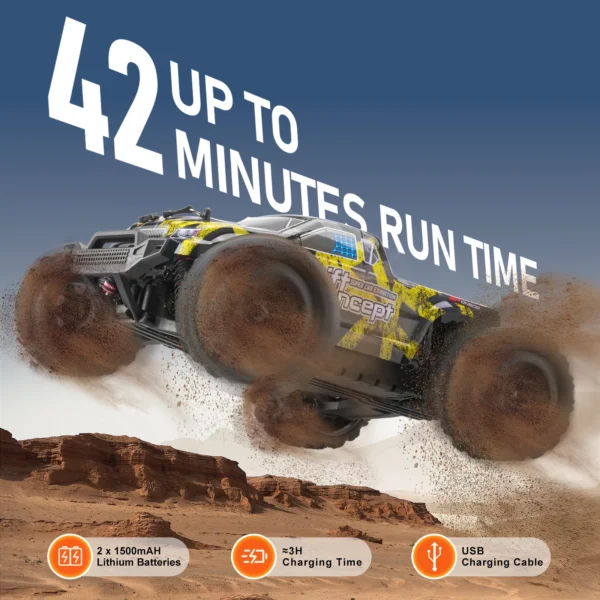 VEVOR 45KM/H 4WD RC Car 1:18 All Terrain Off-Road with High Speed Remote Control Truck Drift Monster Toys Gifts for Boys Kids - Image 5