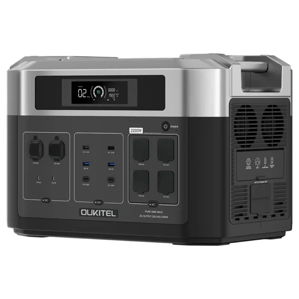 OUKITEL BP2000 Portable Power Station +OUKITEL B2000 Battery Pack 2048Wh Battery Pack 640000mAh 7 B2000 2200W AC Output 1800W AC – Bild 2