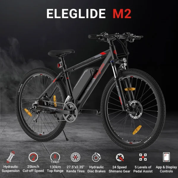 Eleglide M2 Electric Bikes 27.5" And 29" 250W Motor 36 V15AH 125km Range App Control Electric Bicycles Cheap Electric Bike - Kuva 3