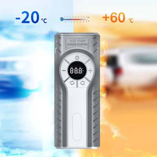 Car Jump Starter Air Pump Power Bank Lighting Portable Air Compressor 22000mAh Cars Battery Starters Starting Auto Tyre Inflator – Image 6