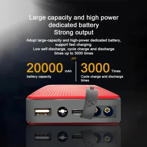 GKFLY 800A 12V Car Jump Starter Power Bank Portable Car Battery Booster ChargerStarting Device Auto Emergency Start-up Lighting - Kuva 4