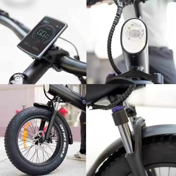 WOYU Q3 PLUS 250W 48V 13Ah 60Km 20" Luxury Electric Bicycle - Image 4