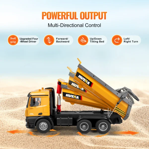 VEVOR RC Excavator Dumper Car Remote Control Engineering Vehicle Crawler Truck Bulldozer Toys for Boys Kids Christmas Gifts - obrazek 3