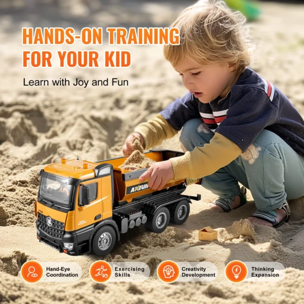 VEVOR RC Excavator Dumper Car Remote Control Engineering Vehicle Crawler Truck Bulldozer Toys for Boys Kids Christmas Gifts - obrazek 6