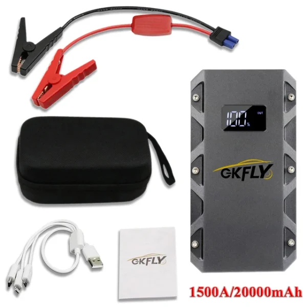 12V Car Jump Starter 1500A / 2000A Portable Charger Car Booster Auto Starting Device Emergency Car Battery Starter – Image 6
