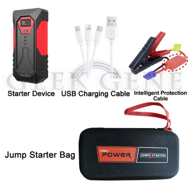 GKFLY 12V Portable Car Jump Starter 18000mAh Auto Battery Booster Charger Car Emergency Booster 800A Power Bank Starting Device - Pilt 6
