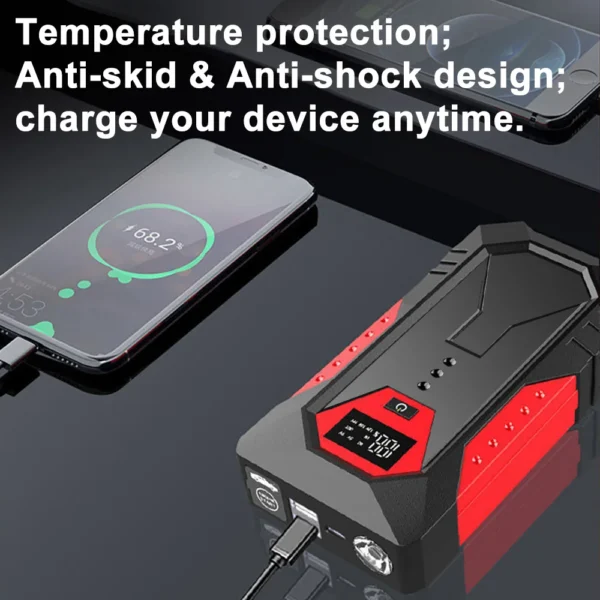 GKFLY 2000A Start Power Bank 18800mAh Jump Starter Car Booster External Battery 12V Starting Device for Petrol Diesel Power bank – Bild 4