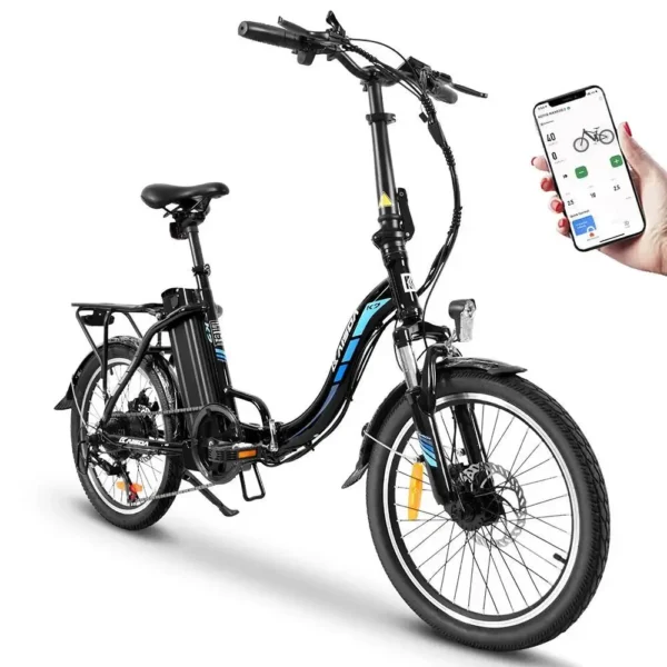 KAISDA K7 350W 36V 12.5Ah 28km/h 45-75km 20" Folding Electric Moped Bike