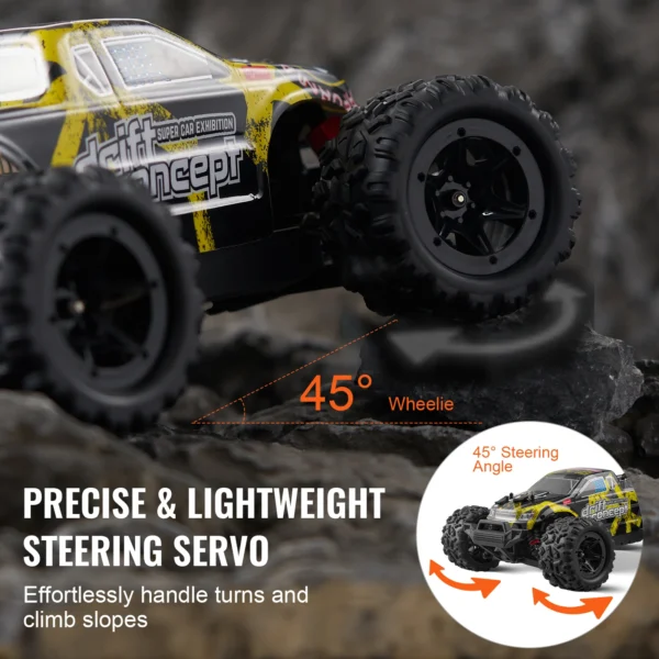 VEVOR 45KM/H 4WD RC Car 1:18 All Terrain Off-Road with High Speed Remote Control Truck Drift Monster Toys Gifts for Boys Kids - Image 3