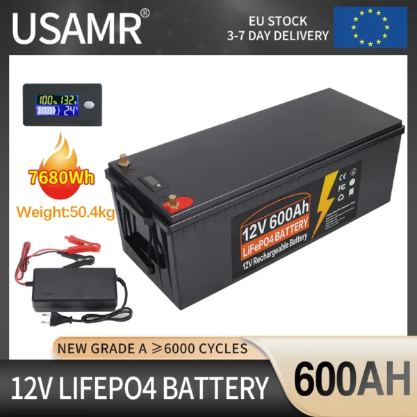 USAMR 600AH 12V LiFePO4 Battery - Kuva 3