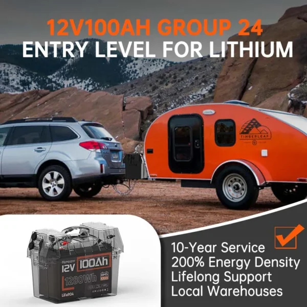 Humsienk 100Ah 12V LiFePO4 Battery - obrazek 5