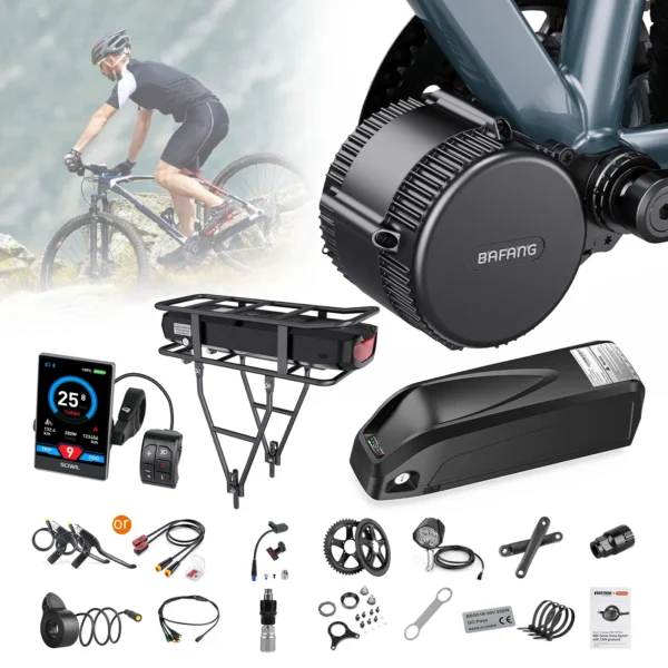 Bafang 750W 250W -1000W keskiajomoottori sähköpyörän muunnossarja BBS02B BBS02 sähköpyörän moottori 48V 52V 20Ah Hailong-akku