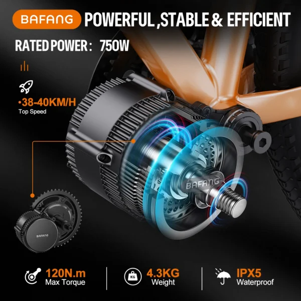 Bafang 750W Motor with Battery 48V 20Ah Electric Bike Conversion Kit 8fun BBS02 BBS02B EBike Mid Drive Bicycle Engine 4A Charger - Image 2