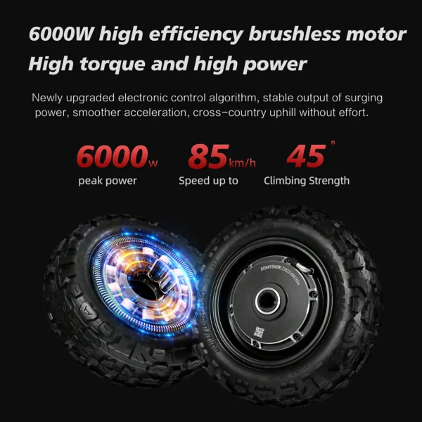 BOYUEDA S3-11 Electric Scooter 6000W Dual Powerful Motor 60V38AH Battery 120KM Max Range 85KM/H Speed Foldable Adult E-Scooter - Image 2