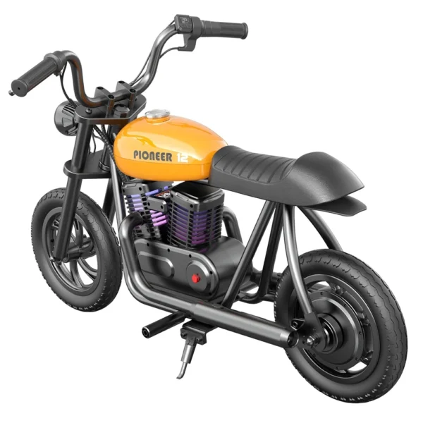HYPER GOGO Pioneer 12 Plus Electric Chopper Motorcycle for Kids 24V 5.2Ah 160W, 12KM Top Range, Smoke, Bluetooth Speaker, Fender - obrazek 2