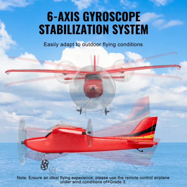 VEVOR Z50 RC Plane 2.4G 2CH Remote Control Fighter Fixed Wingspan Glider with 6-Axis Outdoor RC Warbird Airplane Toys Gifts - Kuva 3