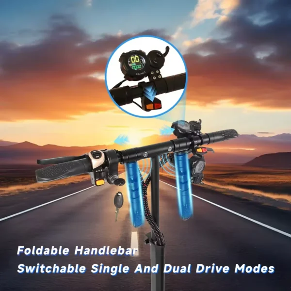 X6PRO Electric Scooter, X6PRO, 2400W, 48V, 21Ah, 68km/h, 60-80km, 10" Two-Wheel Scooter - Image 5