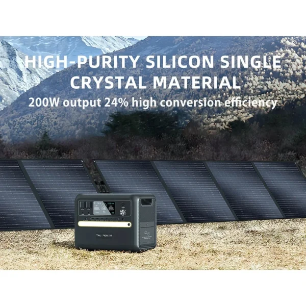 TALLPOWER TP200 200W Portable Foldable Solar Panel Solar Charger 24% Energy Conversion Efficiency solar panel support kit - Pilt 5