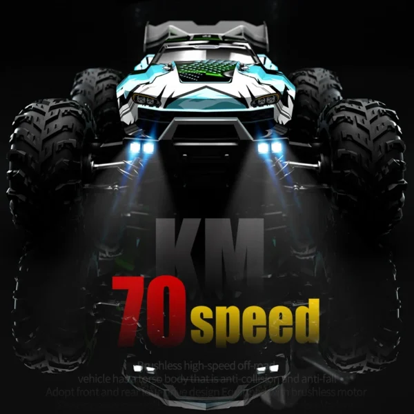 WLtoys 16101 Pro 1:16 75KM/H 4WD RC Car With LED Light 2.4G Remote Control Cars High Speed Drift Monster Truck for Children Gift - Kuva 2