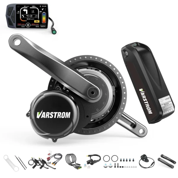 Tongsheng TSDZ8 750W Mid Drive Motor Kit - 48V Torque Sensor Ebike Conversion Kit with EKD01 Display, Upgraded 1056W Peak Power