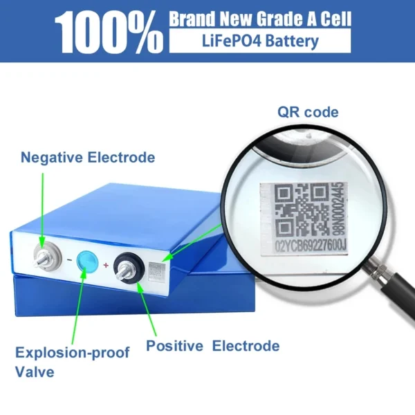 GaiaRay LF50K 150Ah 3.2V LiFePO4 Battery Cells - Image 4
