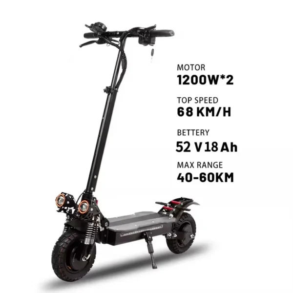 X6PRO Electric Scooter, X6PRO, 2400W, 48V, 21Ah, 68km/h, 60-80km, 10" Two-Wheel Scooter - Image 2