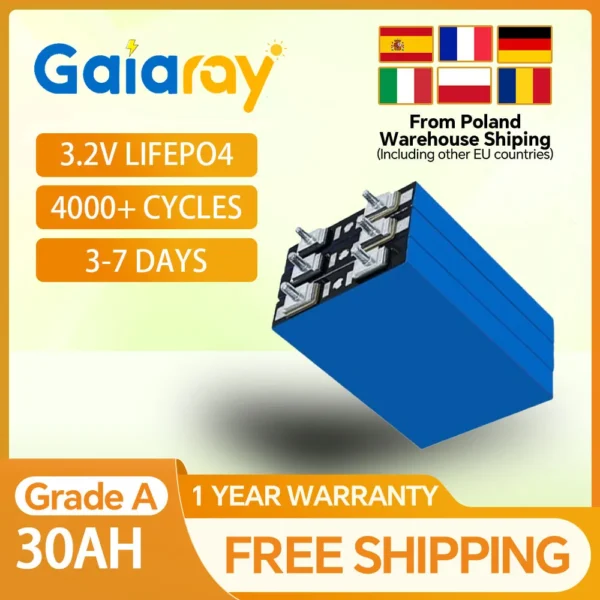 GaiaRay 30Ah 3,2 V LiFePO4 aku