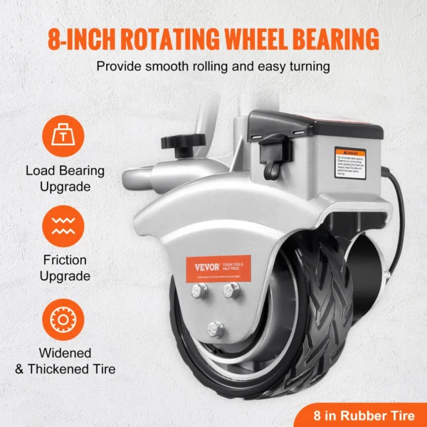 VEVOR 12V Motorized Electric Trailer Mover Dolly 5000lbs Towing Capacity Adjustable Clamp Jockey Wheel for Moving Caravan Boat - obrazek 5
