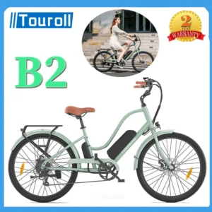 Touroll B2 26" Electric Bike 25km/h 250W 50Nm Torque 36V 15.6Ah 100km Range 7-Speed Shimano Gear Electric Bicycles