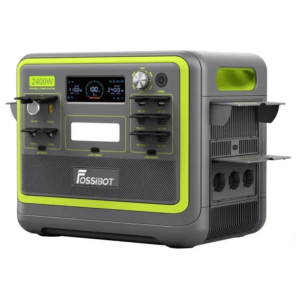 Fossibot F2400 Pure Sine Wave Portable Power Station 2048Wh 2400W Output Generator 16 Output Ports Solar Portable Folding Trolley - Image 3
