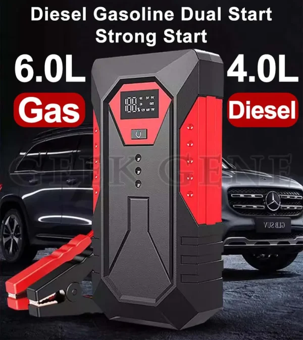 GKFLY 12V Portable Car Jump Starter 18000mAh Auto Battery Booster Charger Car Emergency Booster 800A Power Bank Starting Device - Pilt 2