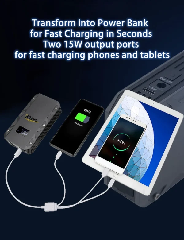 12V Car Jump Starter 1500A / 2000A Portable Charger Car Booster Auto Starting Device Emergency Car Battery Starter – Image 2