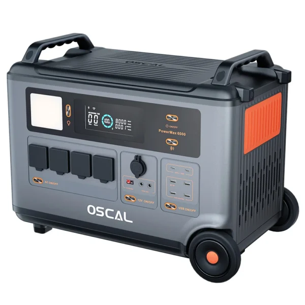 Oscal PowerMax6000 6000W Rugged Power Station, 3600Wh to 57600Wh LiFePO4 Battery, 240V Dual Voltage Output, Morse Code Signal - Image 5