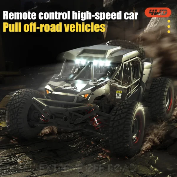 16106 1:16 50KM/H 4WD RC Car With LED Remote Control Off-road Cars High Speed Drift Monster Truck for Kids vs Wltoys 144001 Toys - Image 3